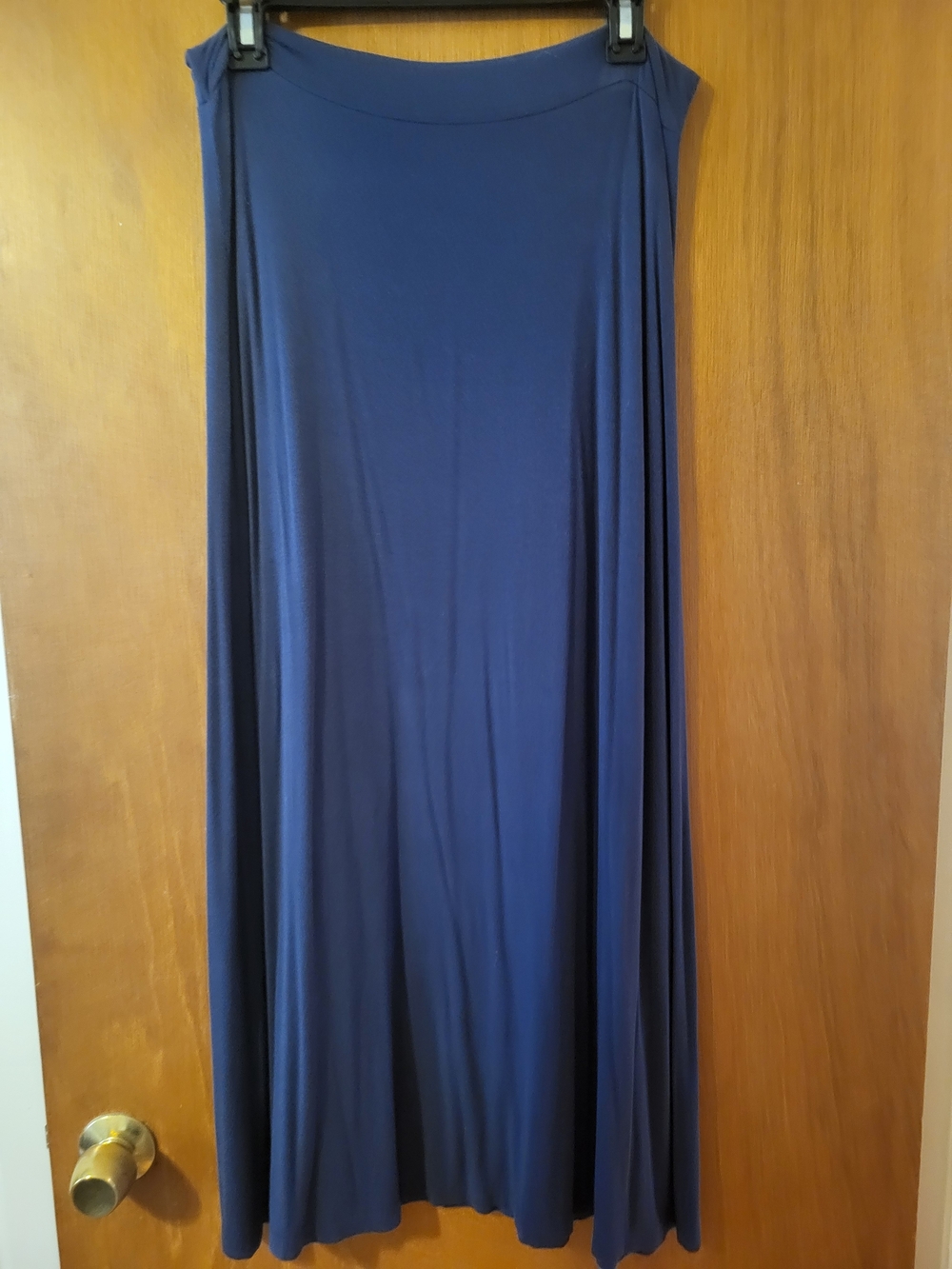 Navy Maxi Skirt - Flowing Women's Skirt